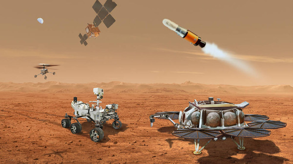 NASA、火星の岩石回収にヘリコプター2機を追加投入へ。回収用着陸機に搭載