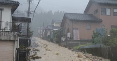 大雨で加賀地方に被害相次ぐ