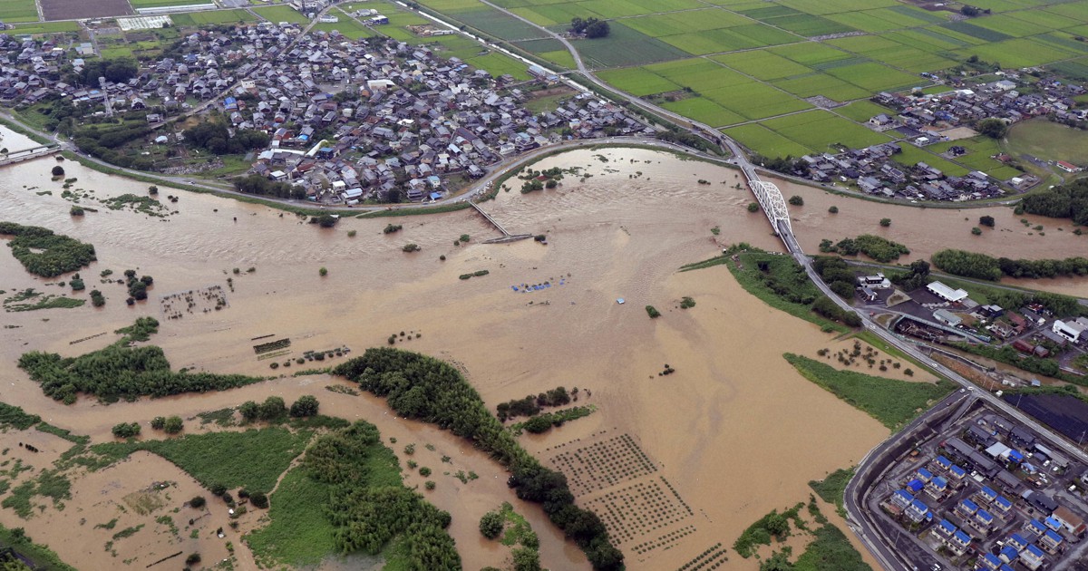 福井・南越前、24時間雨量405ミリ　滋賀・長浜では高時川が氾濫