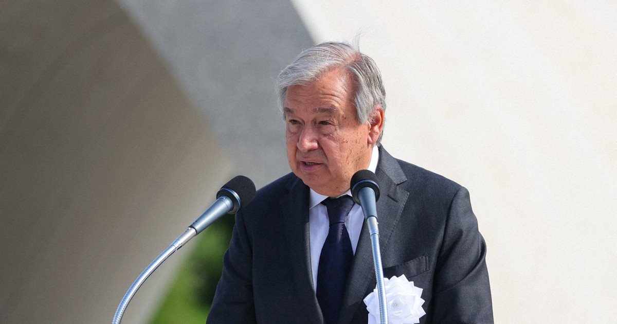 「核の脅威　世界で広がっている」　広島平和式典でグテレス事務総長