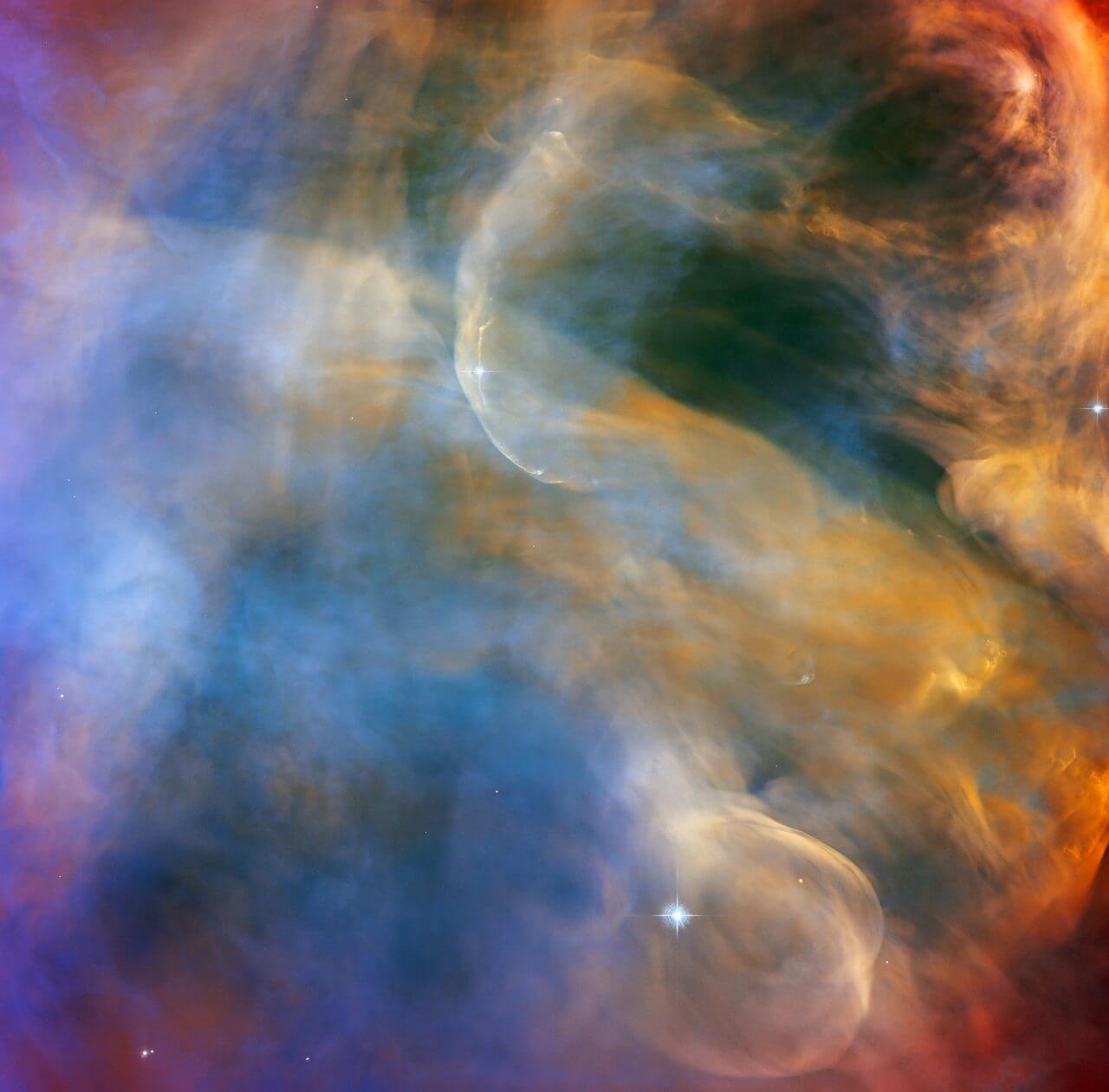 ハッブル宇宙望遠鏡が撮影、オリオン大星雲のハービッグ・ハロー天体