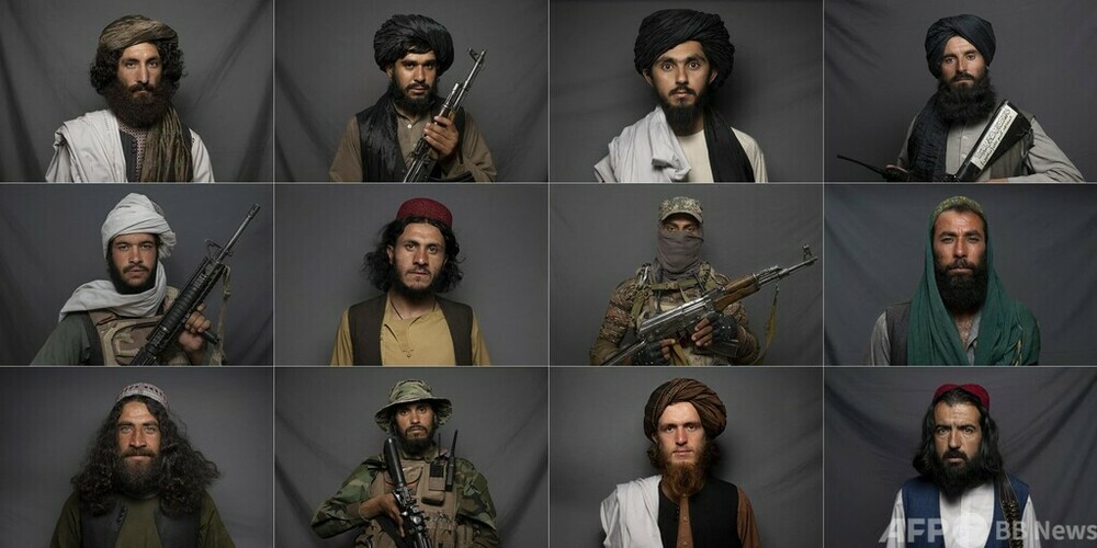 タリバン実権掌握から1年、戦闘員のポートレート
