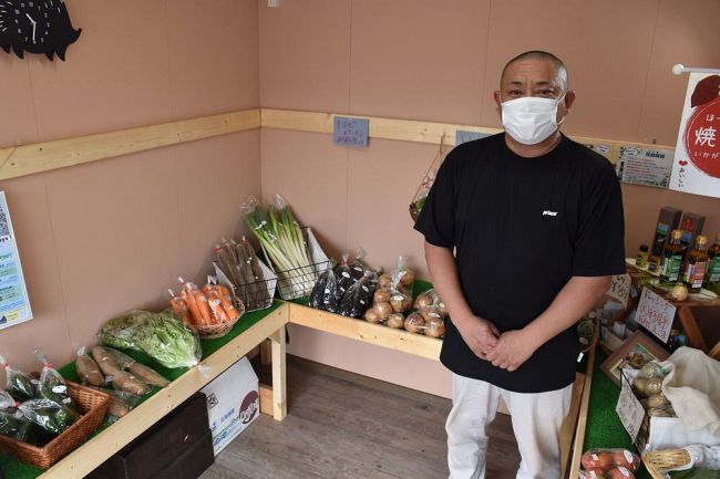 地元産が人気、青果店盛況　豊浦の農家が開店、「買い物難民」支援
