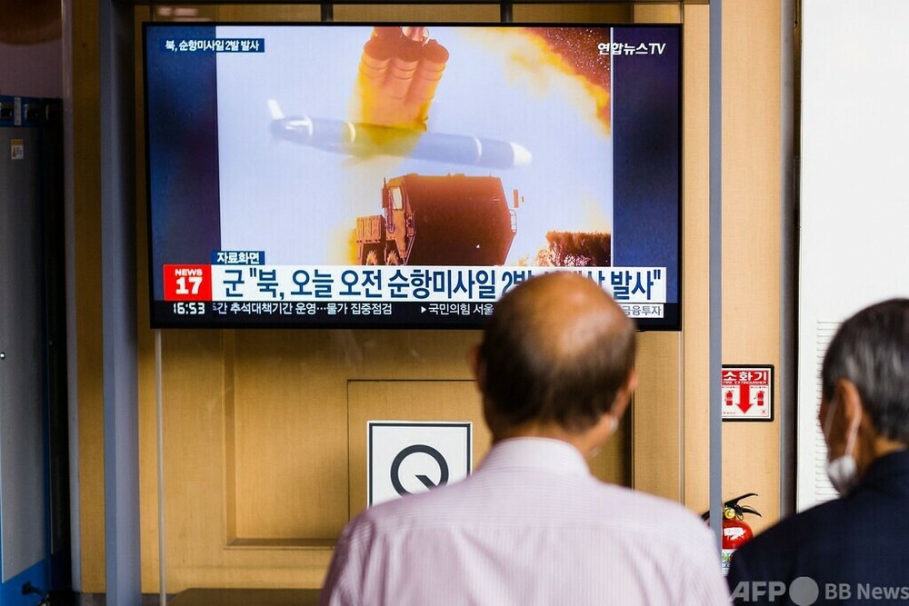 北朝鮮、巡航ミサイル2発発射 韓国国防省
