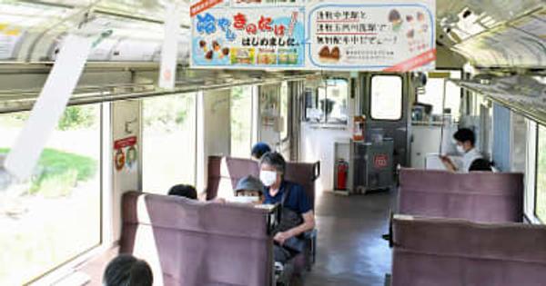 風鈴列車×「きのこの山／たけのこの里」　津軽鉄道と明治がコラボ