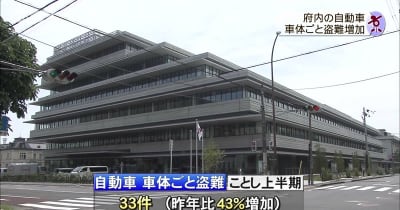 京都府内の自動車盗難　昨年比43％増加　京都府警調べ