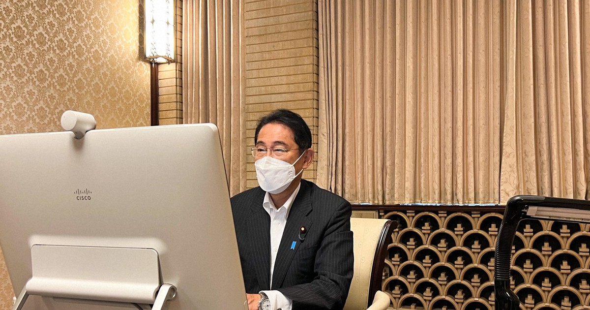 岸田首相、コロナ感染でテレワーク　画面越しに次々「面会」