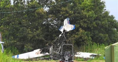 熊本県産山村に小型機が墜落炎上　操縦の50代男性が重傷