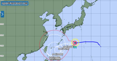 台風11号　あす奄美に最接近　うねり伴う高波に注意