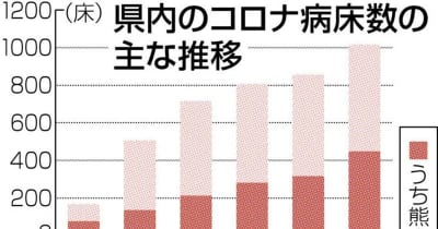 新型コロナ病床、熊本県内1千床超に　人口10万人当たり全国6番目