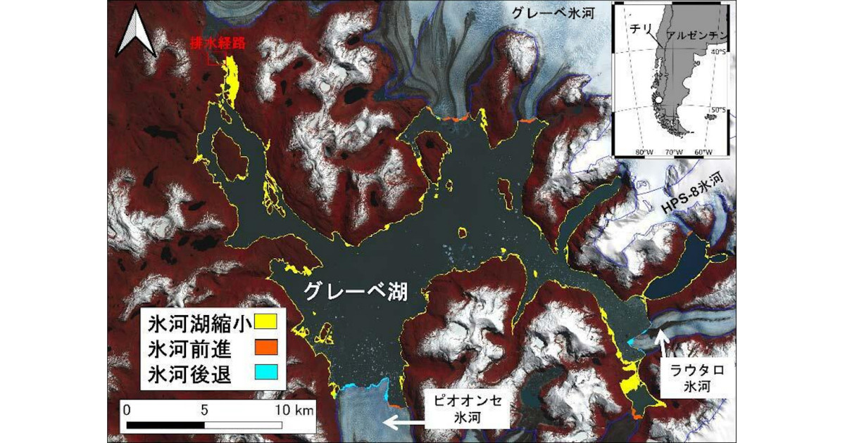 北大、衛星データからチリ・パタゴニアの大規模な氷河湖決壊洪水を発見