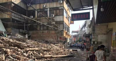 広東省江門市で建物が倒壊　死傷者なし