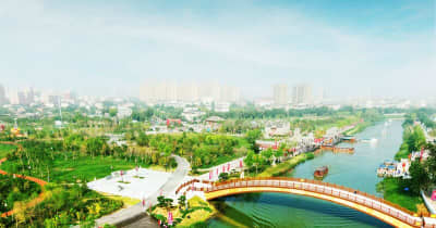 世界最長の運河の中国北部・滄州市街地区間を観光客に開放