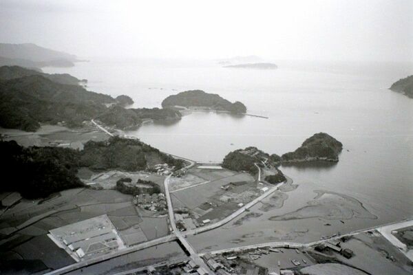 外海へ大きく開いた景観　海陽町浅川、加島付近　1964(昭和39)年