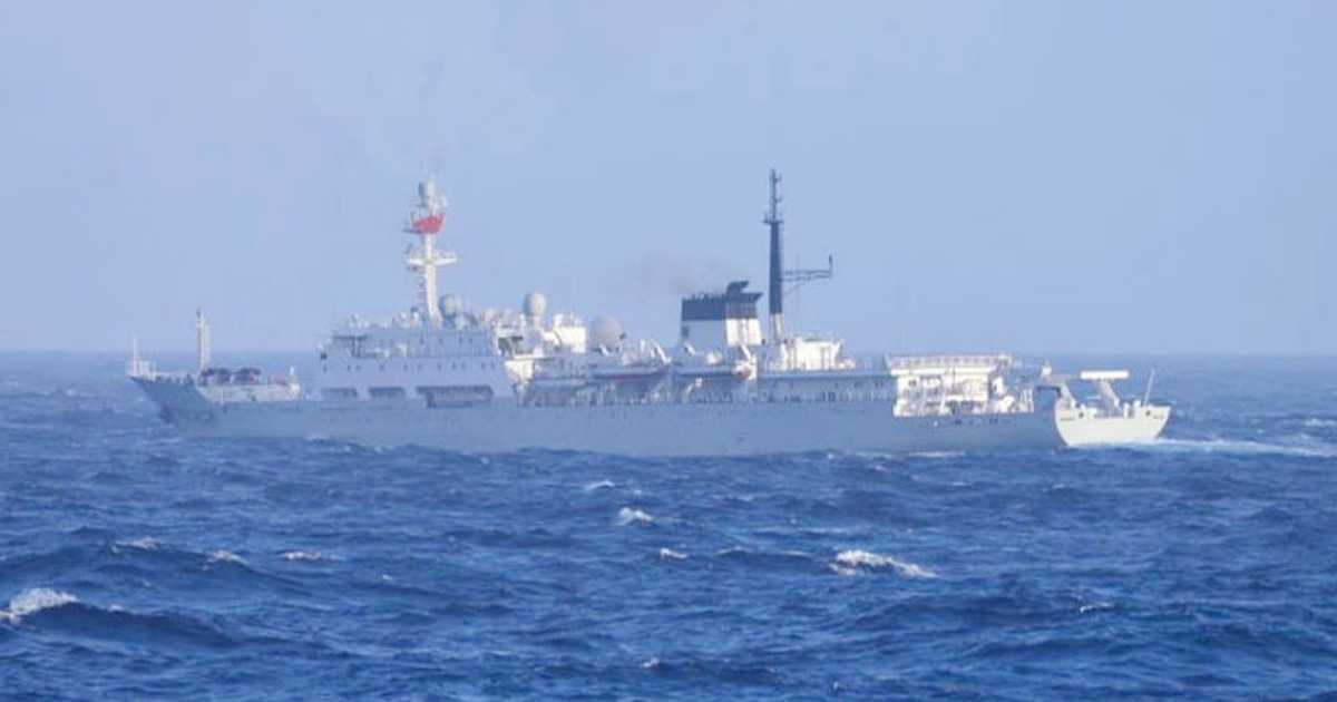 中国測量艦が領海侵入　鹿児島沖、海自監視