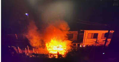 長崎市梁川町で解体中の建物1棟を焼く火事　けが人なし