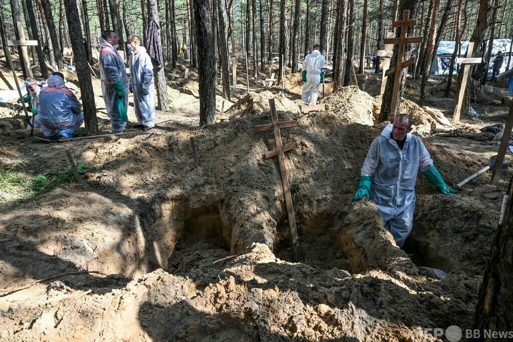 集団墓地発見は「うそ」 ロシア政府が主張