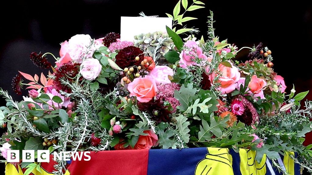 The personal touches in Her Majesty's colourful funeral flowers