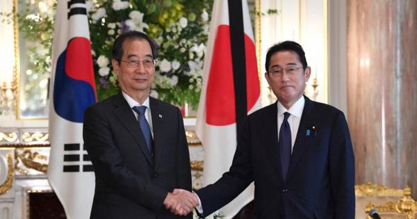 日韓首相が会談、北朝鮮念頭に協力の重要性確認　「弔問外交」終了