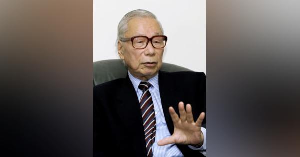 武村正義元蔵相が死去　88歳、新党さきがけ代表