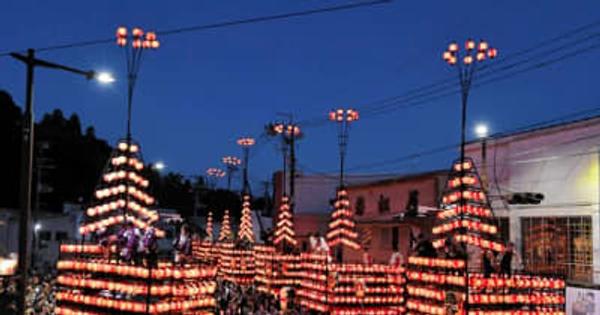 秋の城下町染める　3年ぶり「二本松の提灯祭り」が開幕　7町の太鼓台が集結　福島県二本松市