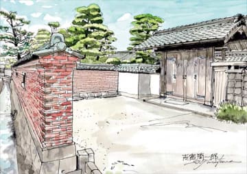 イラストでたどる石州街道 No 6 吉富簡一邸