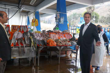 米国務長官「違法漁業と戦う」　中国念頭、ペルー訪問