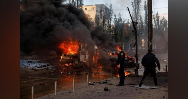 ウクライナ各都市にロシアがミサイル攻撃、クリミア橋爆破の報復か
