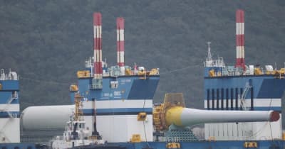 浮体式洋上風力発電1号機　戸田建設など五島沖で組み立て開始　長崎