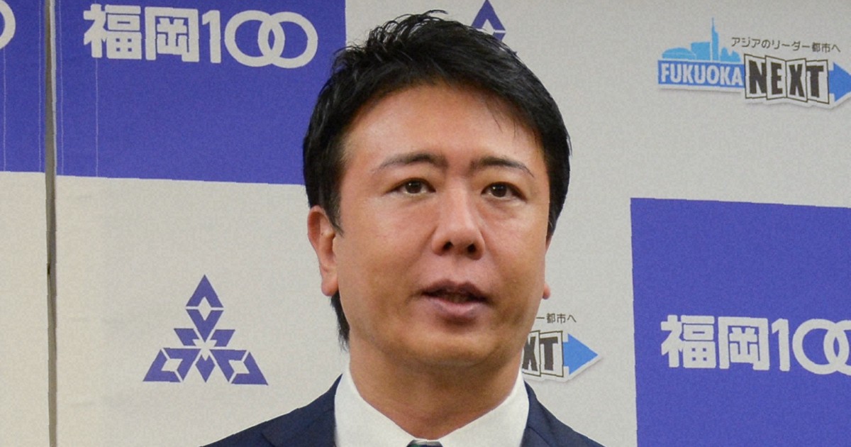 福岡市長選、高島宗一郎市長が出馬へ　事実上の一騎打ちの公算大