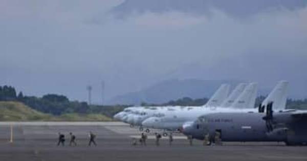 米軍無人機計画　海自鹿屋基地に横田基地所属のC130輸送機飛来、40人到着