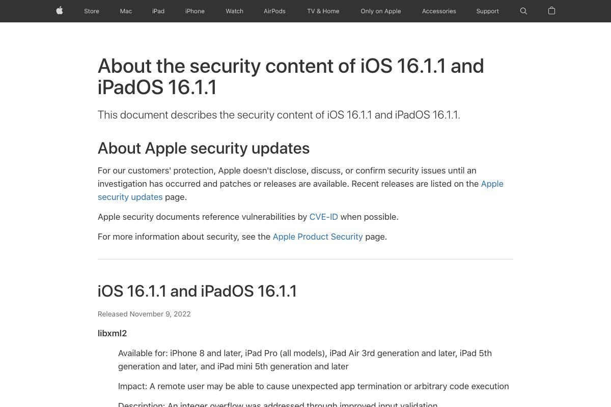 iPhone・iPad・Macに複数の脆弱性、すぐにアップデートを