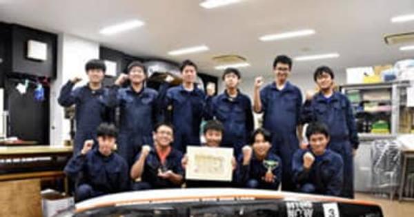 学福高チーム一丸、年間初V　手作り電気自動車の省エネレース