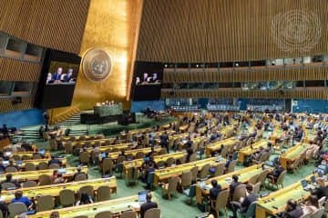 ロシアに賠償要求の決議討議へ　国連総会、14日に特別会合