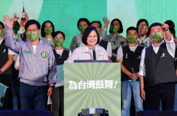統一拒否、与党民進党に投票を　蔡総統、台湾地方選で演説