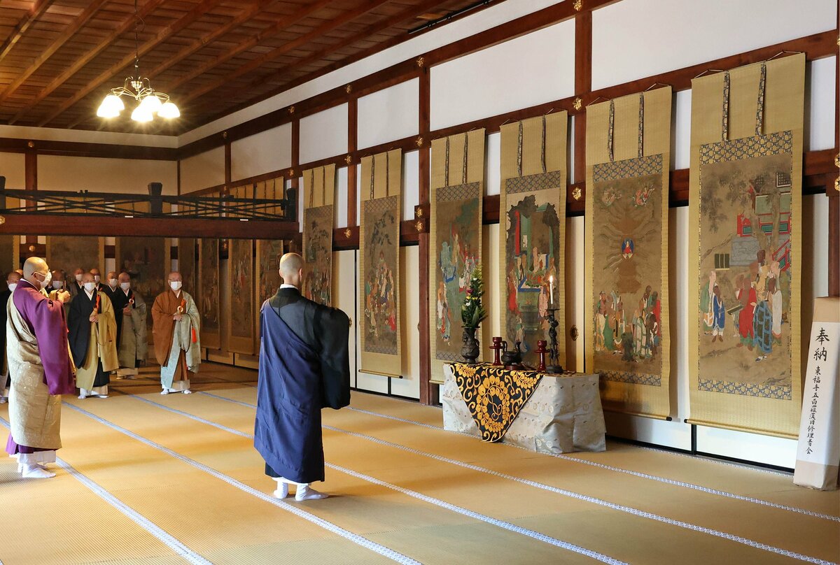 禅画の名品「五百羅漢図」修理が完了　300年ぶり装い新たに　京都・東福寺の重文