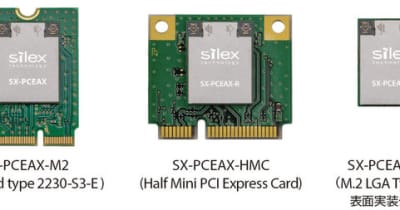 切れない無線のサイレックス、最新無線LANモジュール「SX-PCEAXシリーズ」Wi-Fi 6E技適を取得し、2023年1月に出荷開始 　 - 既存の2.4GHz帯／5GHz帯に6GHz帯が加わり、より高速に、より安定に -