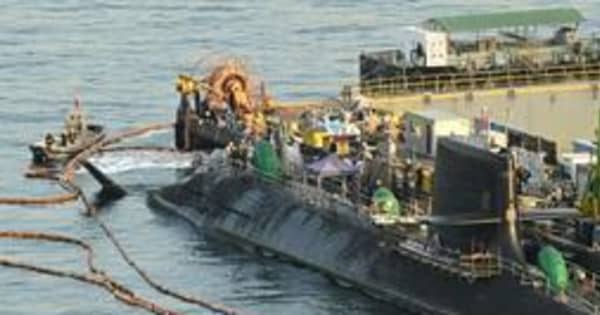 海上自衛隊の潜水艦「うんりゅう」から油流出　神戸港　川崎重工業神戸工場に停泊中