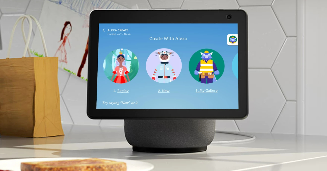 Amazon、子どもがおはなしアニメを創作できる「Create with Alexa」をEcho Showで提供