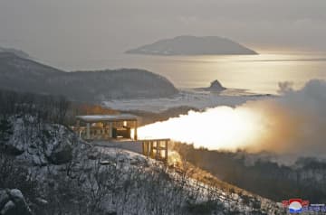 固体燃料エンジン実験成功　北朝鮮報道「高出力」開発