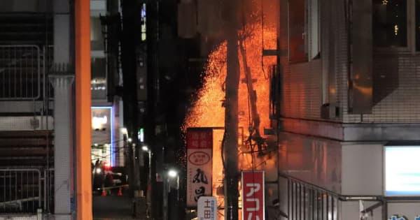 JR仙台駅西口近くで建物火災、1人けが