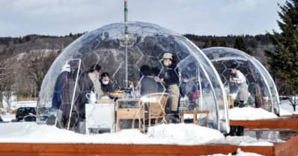 透明かまくらドーム　ランチも雪景色も楽しんで　道の駅奥入瀬、23日開店