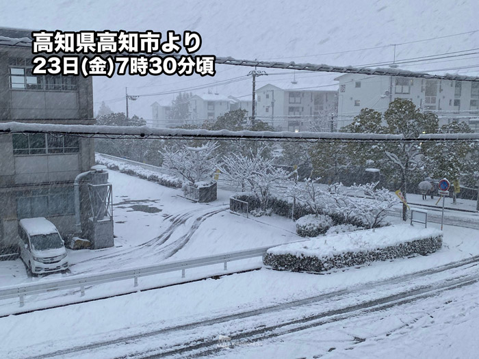 西日本で大雪警戒　高知では記録的な大雪に　大阪でも初雪を観測
