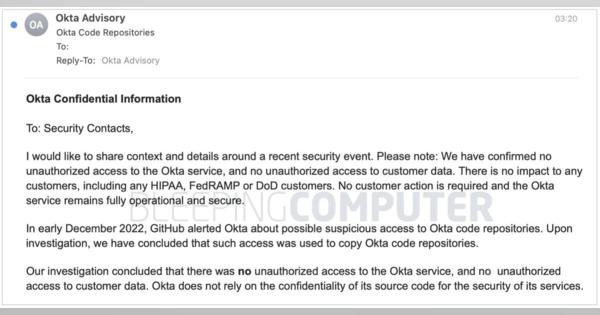 OktaのプライベートGitHubリポジトリに不正アクセス、ソースコード流出