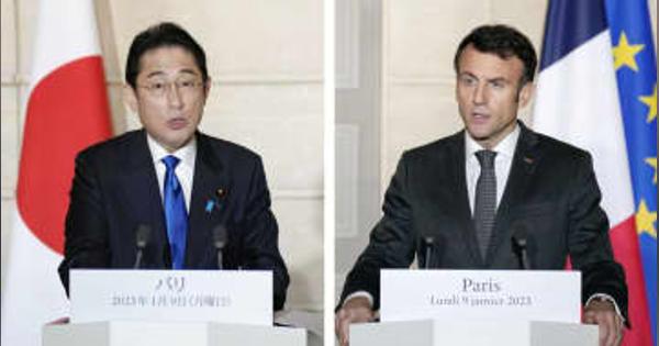 G7広島サミット成功へ連携　日仏首脳、対ロ制裁継続を確認