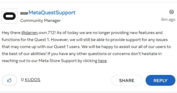 Meta、初代「Meta Quest」への新機能追加を終了　セキュリティ更新も2024年に終了へ