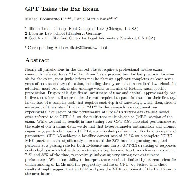 ChatGPTの言語モデル「GPT-3.5」、司法試験を受ける　結果は？