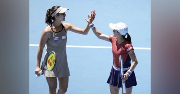 女子複の青山、柴原組準々決勝へ　全豪オープンテニス第8日