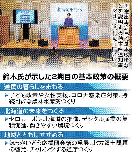 鈴木知事「継続」強調、新味出せるか　再選出馬会見　人口減・物価高、具体策が課題