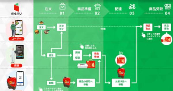 損害保険ジャパンら6社、西新宿で配送ロボットによる飲食・医薬品配送サービスを実施